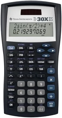 TI-30XIIS Scientific Calculator Texas Instruments, Black | Solar and battery powered, Two-line display, Fraction Review: Tested and Rated