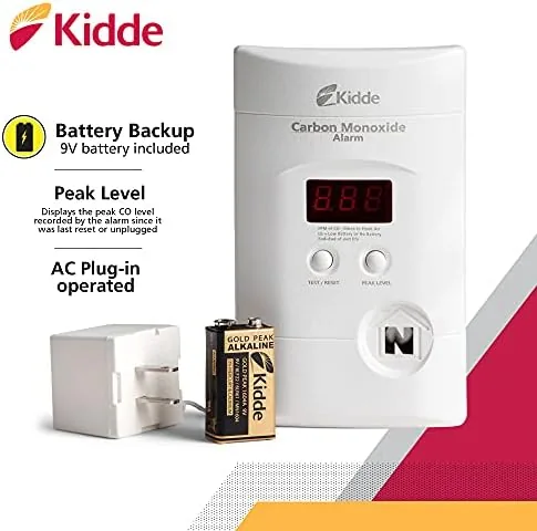 The Kidde Carbon Monoxide Detector, Plug-In with 9V Battery Backup, Digital in real use