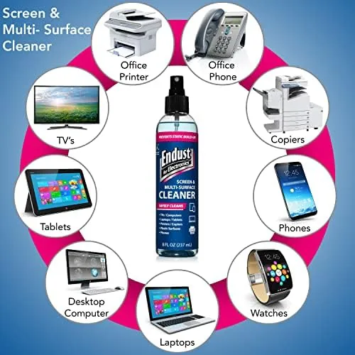 The Endust for Electronics; Anti-Static, Screen & Multi-Surface Cleaner Pump Spray in real use