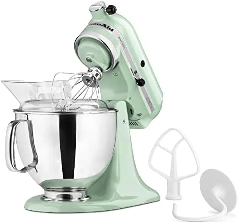 Tilt head lifted to show the mixing bowl and attachments