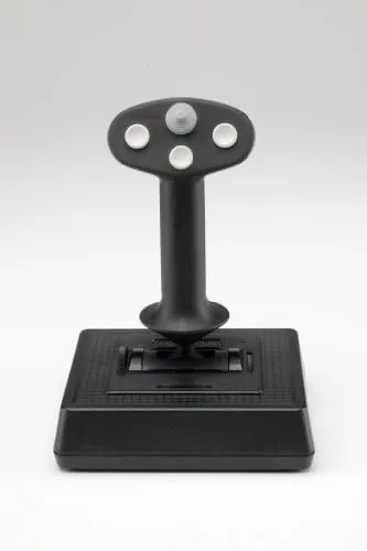 Close up of the Flightstick Pro buttons and 8 way hatswitch