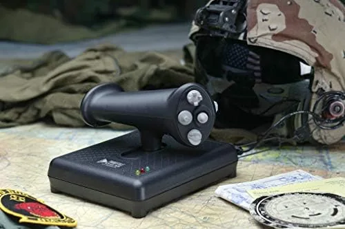 Close up of the Pro Throttle slide mechanism and the grip with hats and mini joystick
