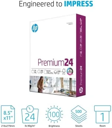 Close up of the smooth HP Premium paper surface