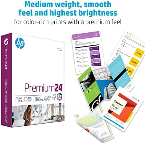 Color presentation slides printed on HP Premium paper