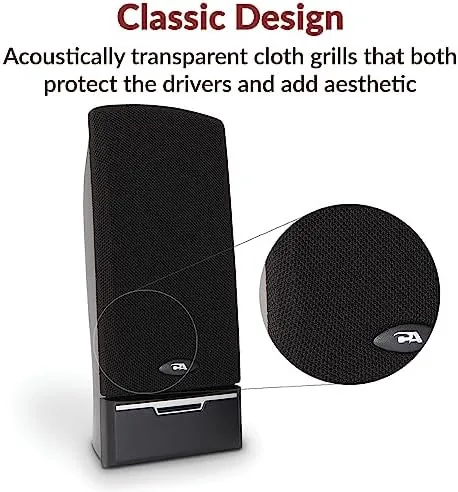 The Cyber Acoustics CA-2014 2.0 Computer Speakers with Full Stereo Sound in real use