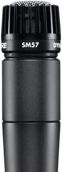 SM57 in use during a live performance