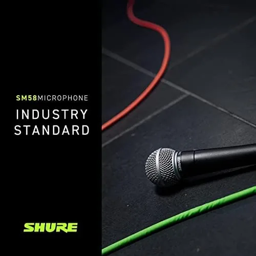 A live rehearsal setup with the SM58 in front of a vocalist