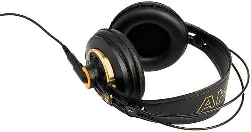 The K240 Studio next to a closed-back budget headphone for comparison