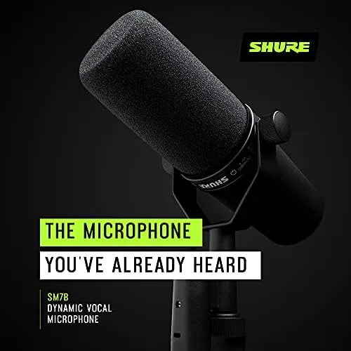 The SM7B set up in a home studio