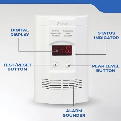 The Kidde Carbon Monoxide Detector, Propane, Natural, Methane, & Explosive Gas compared in context