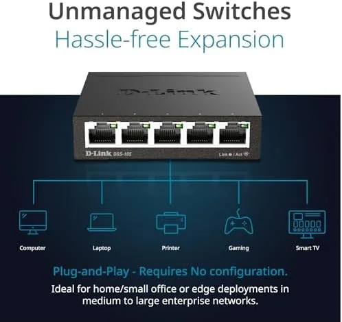 A desktop computer on the desk running a speed test while connected to the switch