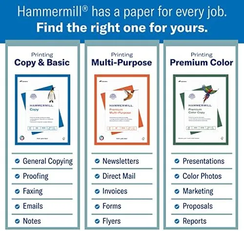 Sheets of Hammermill Fore paper feeding through a laser printer