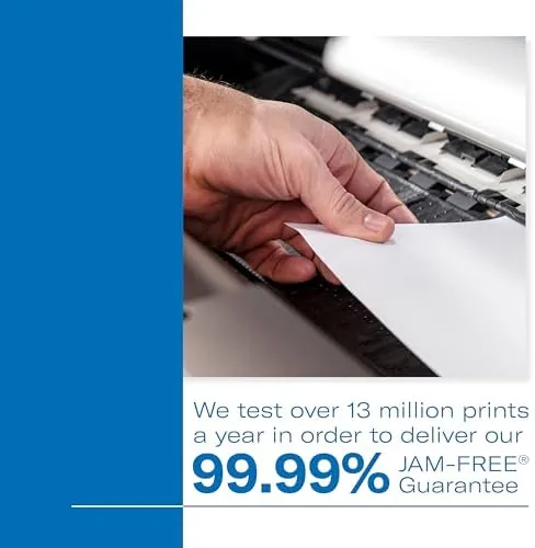 A stack of Hammermill Fore paper next to a budget ream for comparison