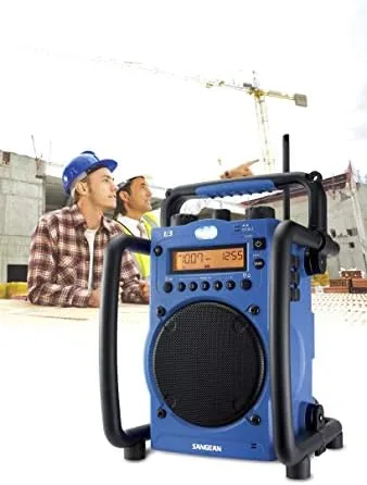 The Sangean U3 AM/FM Ultra Rugged and Water Resistant Digital Tuning Radio Blue/black in real use
