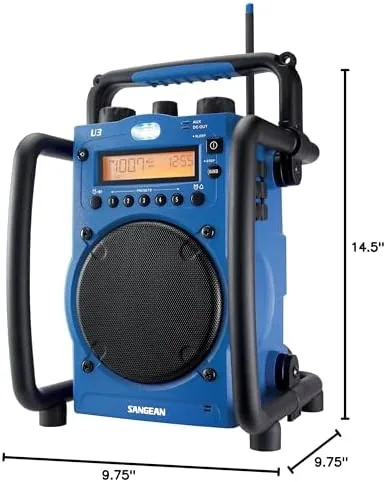 The Sangean U3 AM/FM Ultra Rugged and Water Resistant Digital Tuning Radio Blue/black compared in context