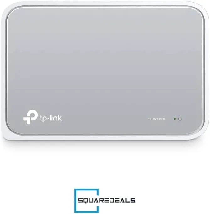 The TL-SF1005D next to a gigabit switch for comparison