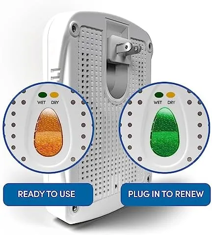 Another view of the Eva-Dry Wireless Mini Dehumidifier, White (E-333)