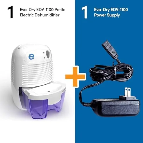 The Eva-Dry EDV-1100 Whisper-quiet 16 OZ Dehumidifier with Auto Shut Off in real use