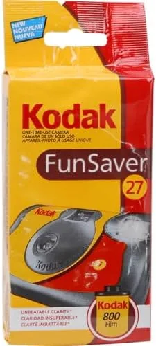 Close look at the Kodak Funsaver One Time Use Film Camera (2-pack) | For build quality