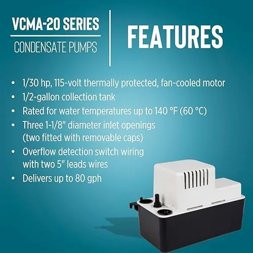 The Little Giant VCMA-20ULST 115 Volt, 80 GPH, 1/30 HP Automatic in real use