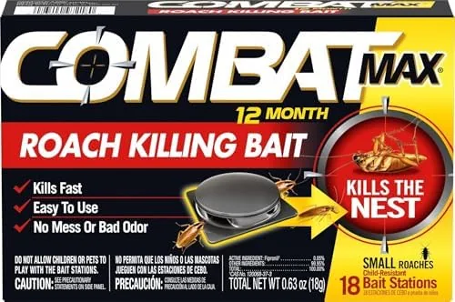 Combat Max 12 Month Roach Killing Bait, Small Roaches, Kill Nest, 18 Count | Review: Tested and Rated