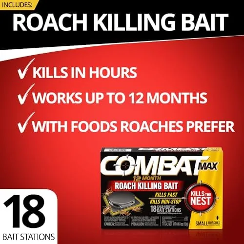 Close look at the Combat Max 12 Month Roach Killing Bait, Small Roaches, Kill build quality