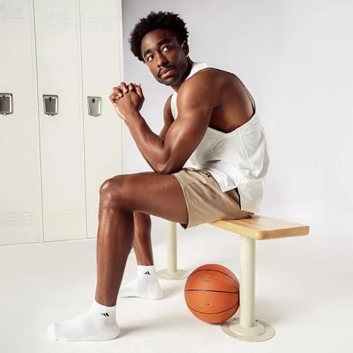 Close look at the adidas Mens Mens 6-Pack Quarter Casual Casual - White build quality