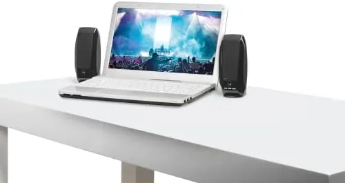 Video call in progress with the S150 speakers in front of the monitor