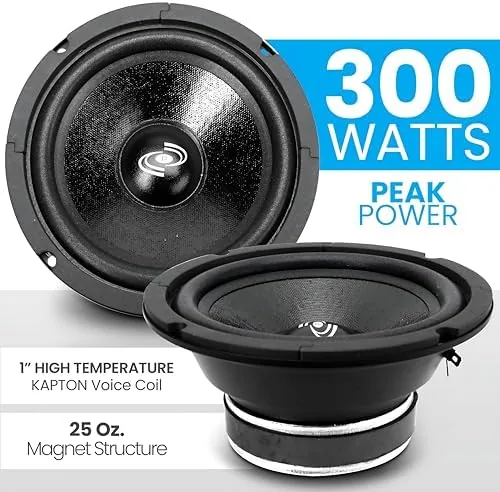 The Pyle 6.5" Car Audio Speaker Midrange - 300 Watt High in real use