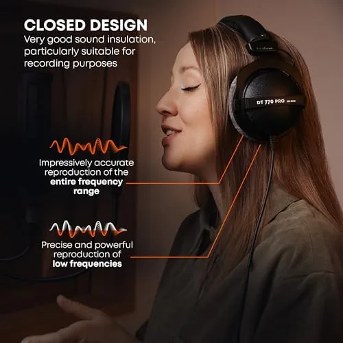 The beyerdynamic DT 770 PRO 80 Ohm Over-Ear Studio Headphones in compared in context