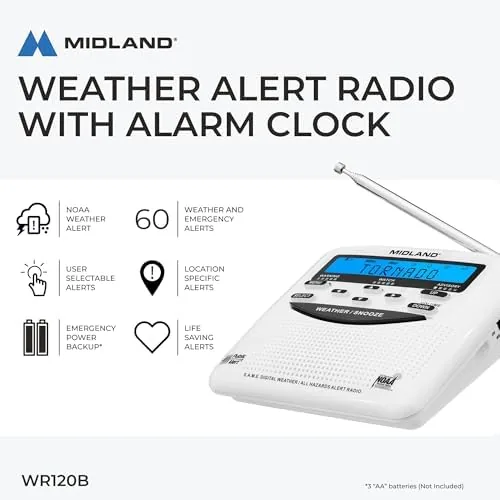 Another view of the Midland - WR120B - NOAA Emergency Weather Alert Radio |