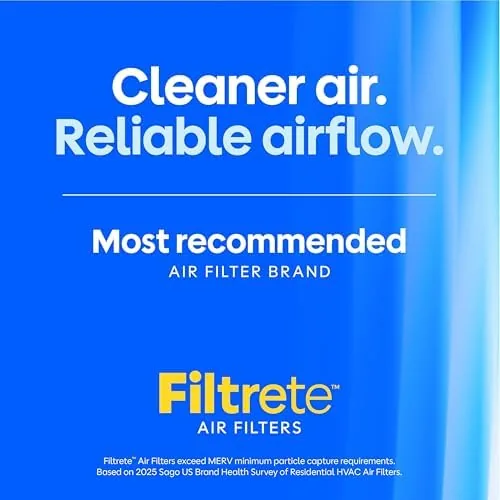 A used Filtrete filter beside a fresh one showing the collected dust