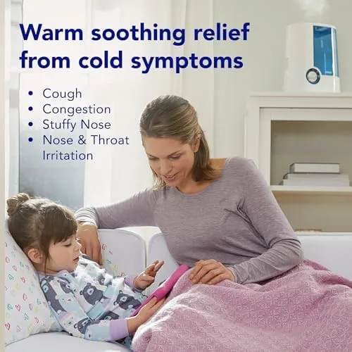 Close look at the Vicks Warm Mist Humidifier for Small to Medium Rooms, White build quality