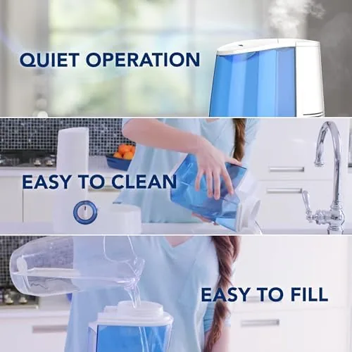 Another view of the Vicks Warm Mist Humidifier for Small to Medium Rooms, White