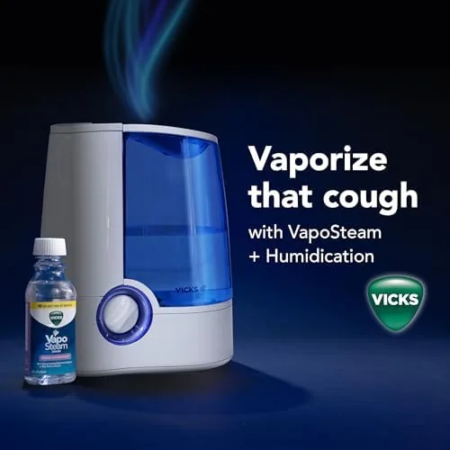 The Vicks Warm Mist Humidifier for Small to Medium Rooms, White compared in context