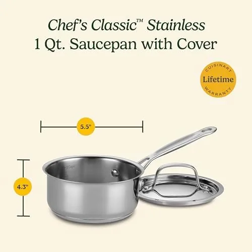 Melting butter and cream in the one quart saucepan