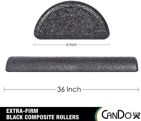 Close look at the CanDo Black Composite High-Density Roller, Half-Round, 6"" X 36 build quality