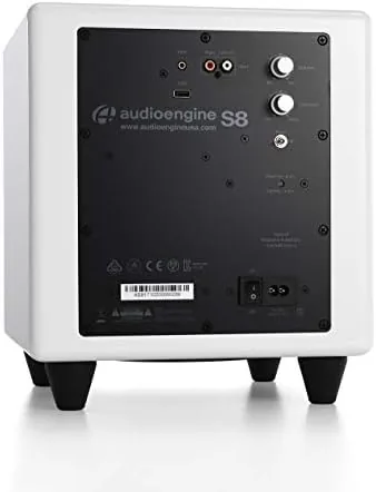 Close look at the Audioengine S8 Powered Subwoofer ,  250W Wireless-Ready 8-Inch Bass Speaker build quality