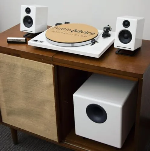 Another view of the Audioengine S8 Powered Subwoofer ,  250W Wireless-Ready 8-Inch Bass Speaker