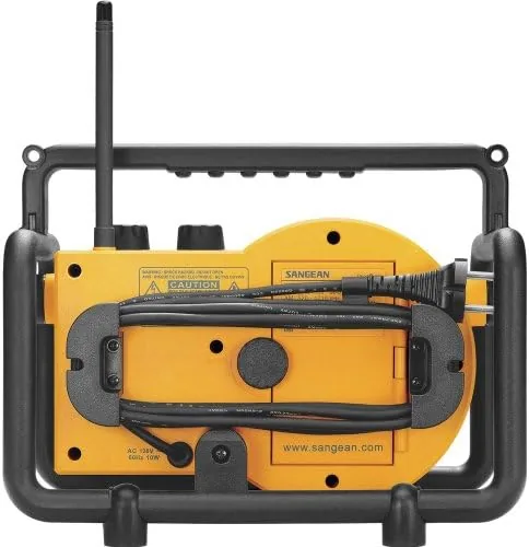 The Sangean LB-100 AM FM Radio Ultra Rugged Compact Yellow in real use