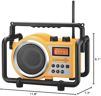 The Sangean LB-100 AM FM Radio Ultra Rugged Compact Yellow compared in context