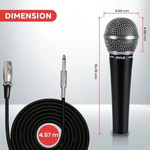 Close up of the grille and built-in pop filter on the Pyle microphone