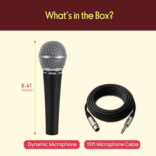 The Pyle microphone connected to a small audio interface with XLR