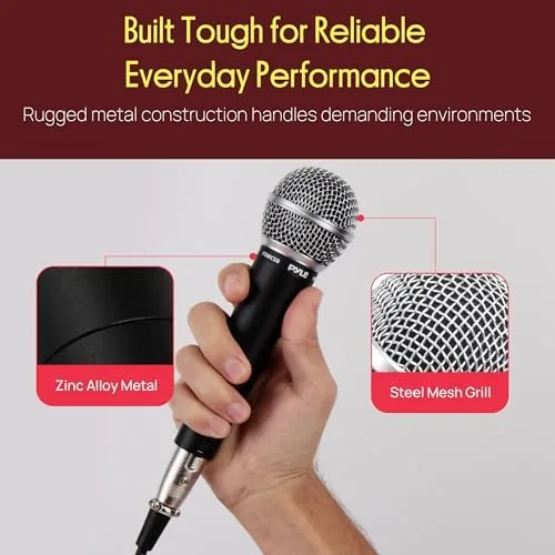 Pyle dynamic mic compared with a USB desktop mic and a condenser mic