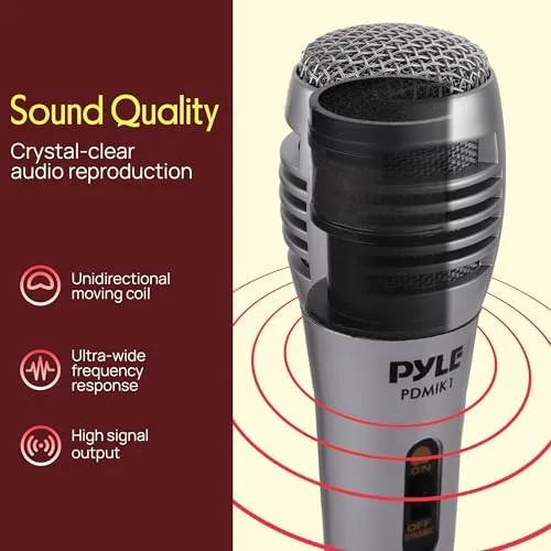 Close look at the Pyle Wired Dynamic Microphone, Uni-Directional, Handheld Mic with Pop Filter build quality