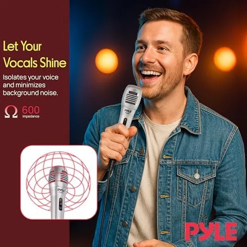 The Pyle Wired Dynamic Microphone, Uni-Directional, Handheld Mic with Pop Filter compared in context