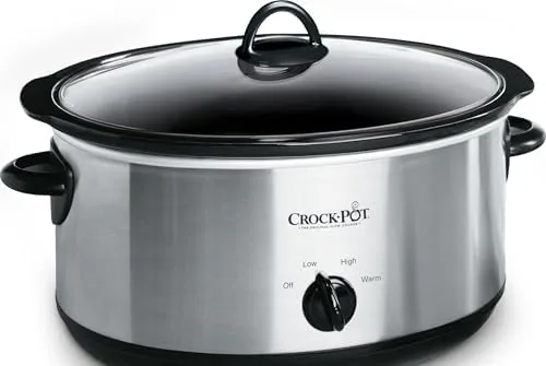 Crock-Pot 7 quart manual slow cooker with stainless steel finish