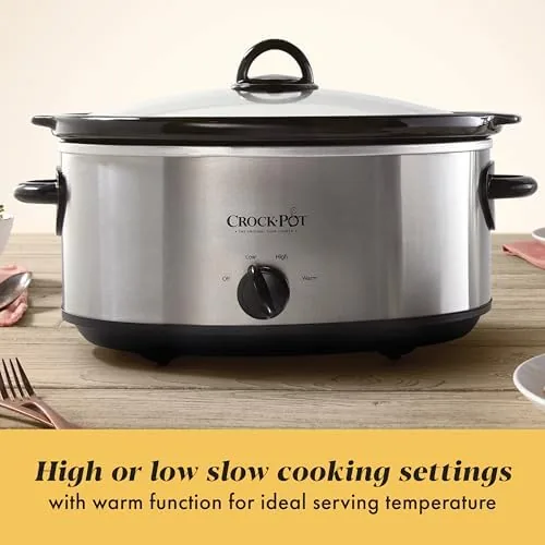 Dial showing low, high, and warm settings on the slow cooker