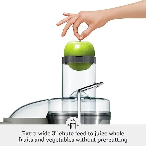 The Breville juicer next to a budget centrifugal model for comparison
