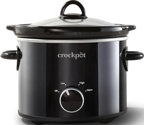 A bowl of chili ladled from the small slow cooker